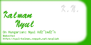 kalman nyul business card